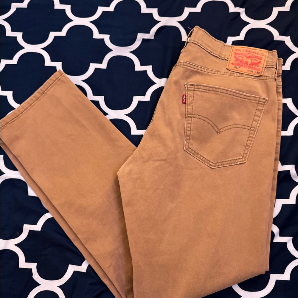 Levi's Tan Straight Jeans Classic Style